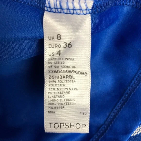 Topshop Petite Size 4 Floral Lace 3/4 Sleeve Dress - Picture 5 of 8